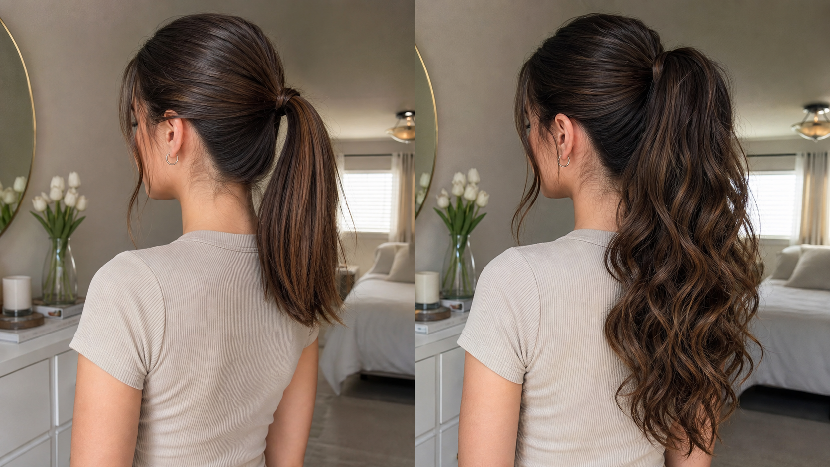 Ponytail volume result