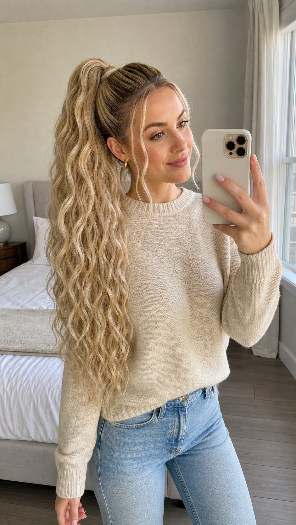 Event-ready ponytail extension lifestyle look